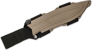 Genuine Brand New Kershaw 1077TAN Camp 10 Fixed 10" 65Mn Carbon Steel Blade, Tan Rubber Handles, GRN Sheath - Kit Bag Perth