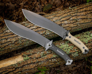 Genuine Brand New Kershaw 1077TAN Camp 10 Fixed 10" 65Mn Carbon Steel Blade, Tan Rubber Handles, GRN Sheath - Kit Bag Perth