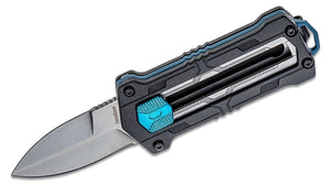 Kit bag New Genuine Kershaw 1190 Jens Anso Kapsule Sliding Button Lock OTF Knife 1.9" Stonewashed Spear Point Blade, Black GFN Handles