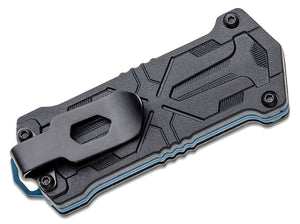 Kershaw 1190 Jens Anso Kapsule Sliding Button Lock OTF Knife 1.9" Stonewashed Spear Point Blade, Black GFN Handles