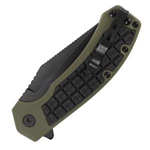 Genuine Kershaw Faultline LinerLock Folding Knife with olive rubber inserts