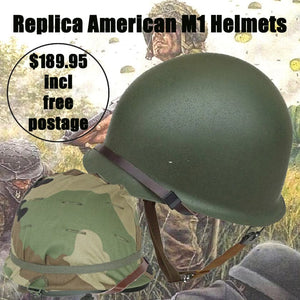 American M1 Infantry Helmet with Liner & Cover (Reproduction)