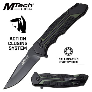M tech specialist Knife with action closing ball bearing pivot