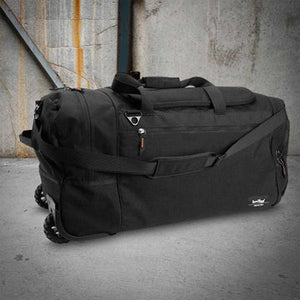 Rugged X Wheeled Blacked out Gear Monster Go Bag 103L