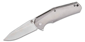 Brand New Schrade SCH306 Ultra Glide Liner Lock "Flipper" 3.5" Plain Clip Point Blade, Silver Aluminum Handle
