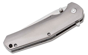 Brand New Schrade SCH306 Ultra Glide Liner Lock "Flipper" 3.5" Plain Clip Point Blade, Silver Aluminum Handle