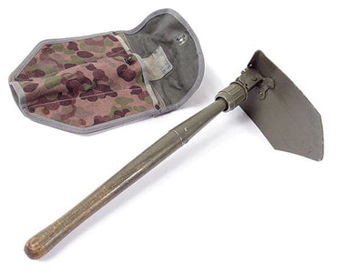 Folding shovel Austrian Army with cammo carry Pouch - Kit Bag Perth