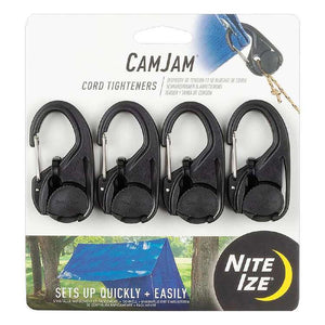 Nite Ize CamJam Cord Tightener 4 Pack Black