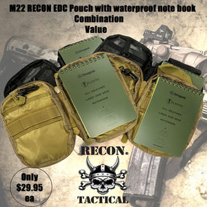M22 RECON EDC Pouch with waterproof note book combo