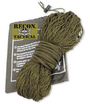 RECON Olive Compact Mini Rope Hammock with stuff sack