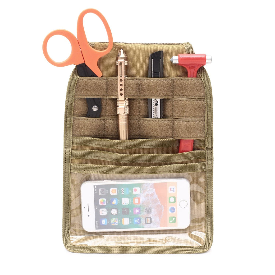 Recon Tactical Car seat head Rest Organizer Panel with Transparent Pouch