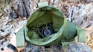 Military Genuine 5 Qrt U.S collapsible Bladder canteen, river crossing aid.