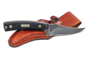 Schrade Old Timer Sharpfinger Hunting Knife with leather  sheath