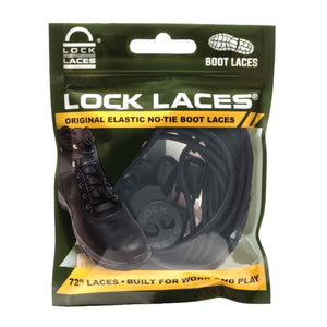 Lock Laces 72" (Black and Tan)