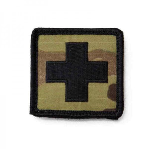 medics multi cam patch with black cross