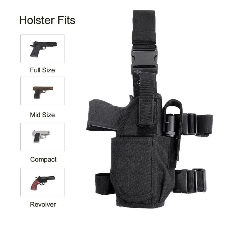 Recon Tactical Drop Leg Pistol Holster Universal fit.