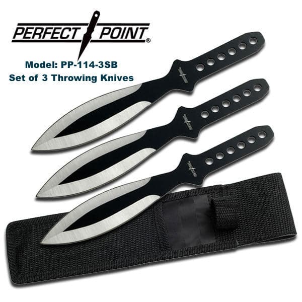 Perfect Point Throwing Knife Set 3 Pce - Kit Bag Perth