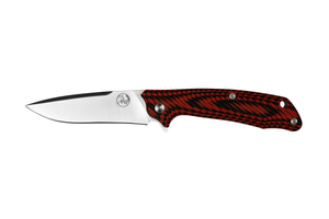 Tassie Tiger Folding Pocket Knife with G10 Handle, 89mm drop point D2 Blade