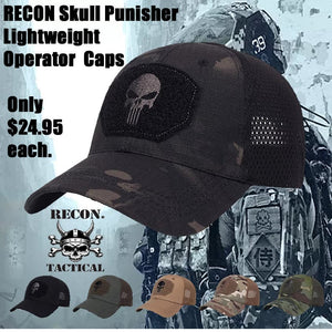 RECON Skull Punisher Mesh Lightweight Caps one size fits all