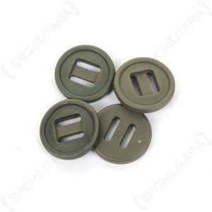 2 X Slotted Large 19mm Canadian Military Buttons - Kit Bag Perth