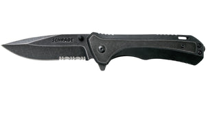 Schrade Liner Lock Knife Serrated  pocket knife & Glass breaker