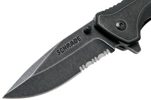 Schrade Liner Lock Knife Serrated  pocket knife & Glass breaker