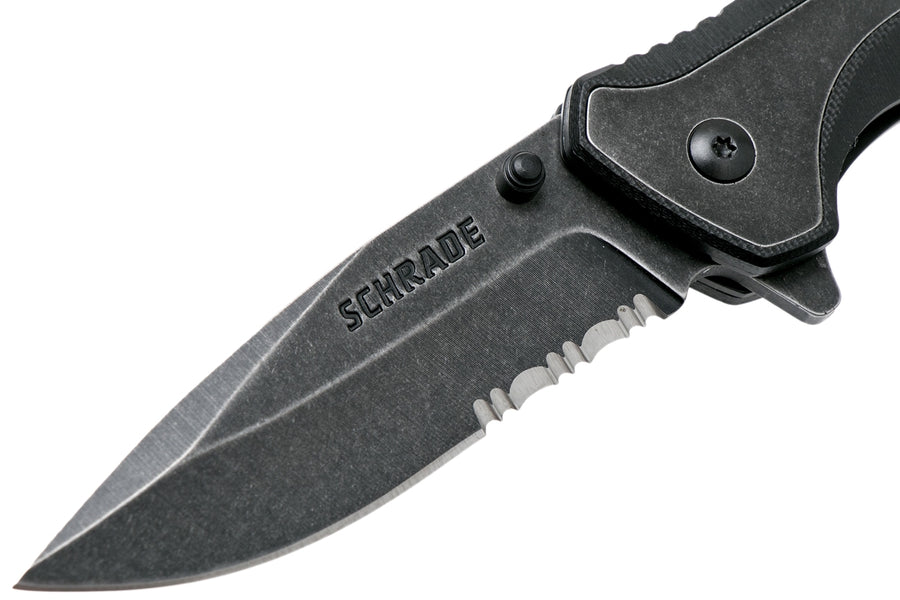 Schrade Liner Lock Knife Serrated  pocket knife & Glass breaker