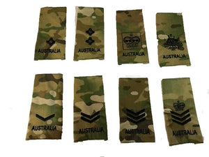 Australian Army Rank Slides Multi cam