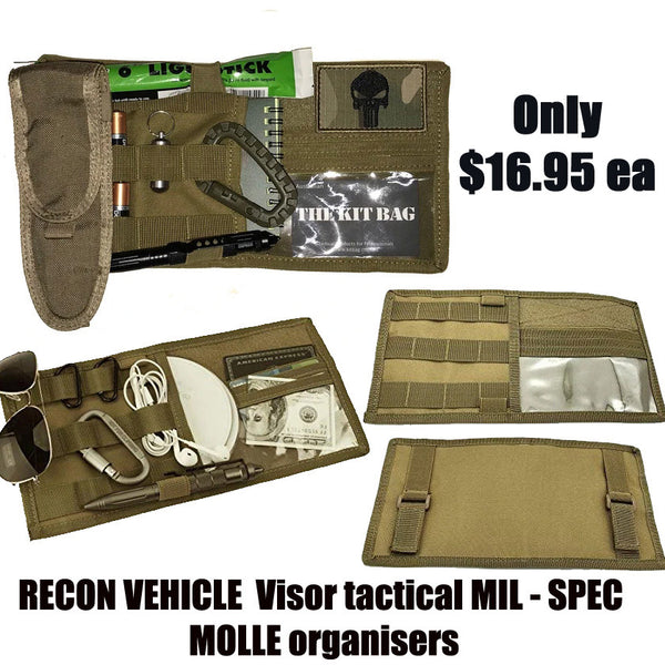 Recon GS2 Universal MOLLE Car Visor tactical organiser kit bag Perth