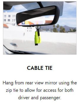 resqme® Car Escape Tool, Seatbelt Cutter / Window Breaker